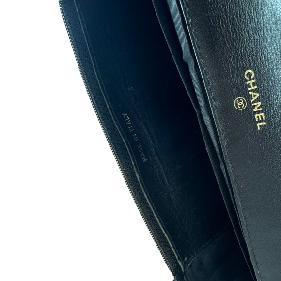 Auth Vintage Chanel Wallet on Chain WOC Black Gold - Picture 11 of 12